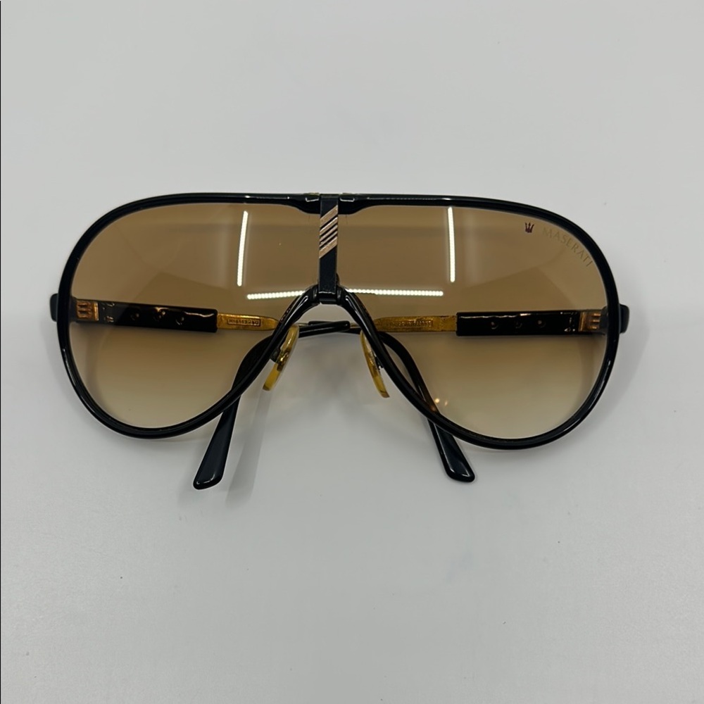 Vintage Maserati Brown Aviator Sunglasses